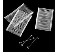 QWORK® 5000 Pièces fils de plastique pour pistolet d'étiquetage, 50 mm aiguilles blanches pour étiquettes de prix, recharge pour pistolet d'étiquetage, pour vêtements, accessoires