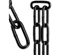 QWORK® 5M Chaîne de Sécurité en Acier de ø 5 mm, Chaîne d'Arrêt, Noir