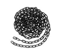 QWORK® 5M x 6mm Chaîne en Plastique pour Parking et Contrôle des Foules (Noir)
