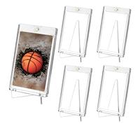 QWORK® 5PCS 35 PT Protèges cartes magnétique avec 5 supports, protege carte en acrylique