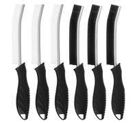 QWORK® 6 Brosse à Joints Polyvalente - Poils Durs Ultrarésistants, Manche Ergonomique - Nettoyage Profond pour Salle de Carrelage, Bain, Cuisine et Plus