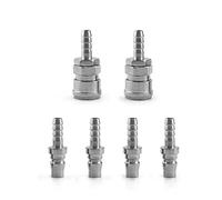 QWORK® 6 Pcs Embout Compresseur Air, 8mm Raccord Pneumatique Rapide Mâle Femelle (SH20+PH20)