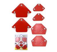 QWORK® 6 Pièces Aimant Soudure, Positionneur Soudure Magnétique Angle Soudure 30°/45°/60°/75°/90°/105°/120°/135°, Force de Maintien 6,8kg/15lbs - 11,3kg/25lbs