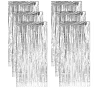 QWORK® 6 Pièces Guirlandes Brillantes 1m X 2m Argent pour Décoration d'Événements