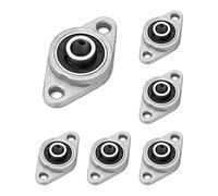 QWORK® 6 pièces KFL08 Roulements a Billes de Bride, 8mm palier roulement, Alliage de Zinc, pour imprimante 3D