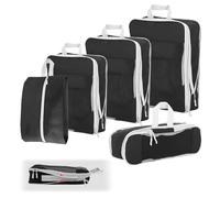 QWORK® 6 Pièces Organisateur Valise Compressible, Sac de Compression Voyage, Compression Packing Cube, pour Valises