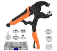 QWORK® 60 ensembles de boutons-pression métalliques avec 3 matrices interchangeables et pince de fixation - pour la réparation des bâches et toiles de bateau