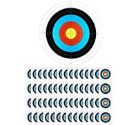 QWORK® 60 Feuilles Cible tir à l'arc en Papier couchéépaissi, Pas de reflet du Soleil, 40 cm x 40 cm