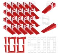 QWORK® 600 pièces système de nivellement de carrelage, 500 piècescroisillon carrelage autonivelant de 2 mm et 100 cales réutilisables