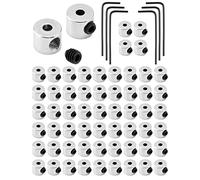 QWORK 60PCS Fermoir Épingles, Épingles Verrouillage de Rechange avec Clé pour Insignia Badge Name tag Broche (6 x 5 mm)