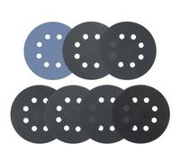 QWORK® 70 Disques Abrasifs 125mm 8 Trous - Grain 400/600/800/1000/1500/2000/3000 pour Ponçage Sec et Humide - Papier de Verre Auto-agrippant