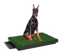 QWORK® 76 x 51 cm Toilettes pour Chien avec Herbe Artificielle, Facile à Nettoyer, pour Chiots et Chiens âgés