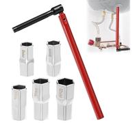 QWORK® 8-13mm Clés de robinet réglables kit, cle pour robinet evier avec douilles interchangeables, cléàécrou de robinet