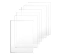 QWORK® 8 Pièces A4 Feuilles Acryliques Transparentes, Plaque Plexiglas Transparent, 297mm x 210mm, Pour Cadre Photo, Projets D'affichage, Peinture