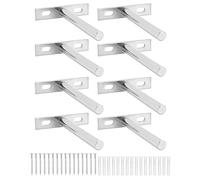 QWORK® 8 Pièces Fixation Étagères Murale Invisible - 100mm - Supports Étagères Flottante en Fer Solide