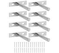 QWORK® 8 Pièces Fixation Étagères Murale Invisible - 75mm - Supports Étagères Flottante en Fer Solide
