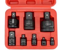 QWORK® 8 pièces jeu d'adaptateurs à chocs, en acier au chrome-molybdène, adaptateurs pour cléà douille 1/4" 3/8" 1/2" 3/4"