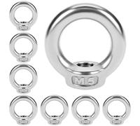 QWORK® 8 Pièces M5 D'écrous À Anneau En Acier Inoxydable 304, Écrous À Oeil, Écrous Filetés De Fixation, Pour Accessoires De Levage