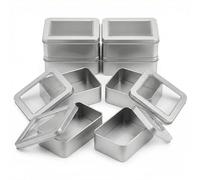 QWORK® 8 pièces. Petite boîte de conserve avec couvercle, 107x72x60 mm Petite boîte de rangement pour ranger de petits objets ou comme coffret cadeau