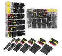 QWORK® 808 Pièces connecteurs de Voiture, connecteurs câble Voiture 1/2/3/4/5/6 Broches, pour Voitures, camions, Bateaux, Motos