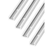 QWORK® 91 cm T-Track T-Slot en Aluminium, Rail à Onglet en T pour Scie à Table, Défonceuse et Outils de Travail du Bois, 19 x 10mm, 4 Pièces