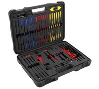 QWORK® 92 Pièces Fils de Test Multimètre Kit, Multifonctionnel Diagnostic Kit de Circuit Automobile avec Pinces Crocodile, Sondes, Bornes de Connexion