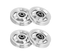 QWORK® 95mm heary duty gym roulement poulie, poulie à roulement universel, alliage d'aluminium, ours 300kg, pour gymnase, la machine à câble, 4pcs