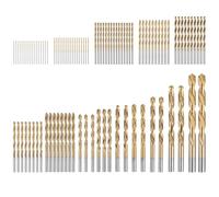 QWORK® 99 Pièces Forets Hélicoïdaux en Acier Rapide, 1.5 à 10 mm Forets Hélicoïdaux à Revêtement en Titane, Jeu de Forets avec Étui de Rangement, pour Métal, Bois et Plastique