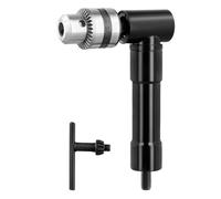 QWORK® Accessoire de perceuse d'angle, mandrin de perçage, 90 °, mandrin de perçage 0.8-10 mm, alliage d'aluminium, couple maximal 25 Nm