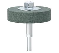 QWORK® Adaptateur de meule et pierre à meuler pour perceuse, changer la perceuse électrique en machine à meuler, 75 mm de diamètre extérieur 10 mm ID vert, convient pour le polissage mat du métal