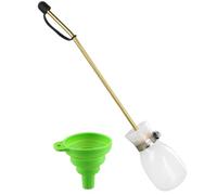 QWORK® Applicateur de Poudre à Main avec Long Tube en cuivre et Entonnoir, Blanc, pour se débarrasser des Insectes