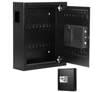 QWORK® Armoire à Clés Securisee pour 48 Clés, Serrure Électronique, Construction en tôle d'acier, 36 x 30 x 10 cm