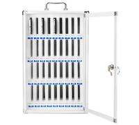 QWORK® Armoire de Rangement pour téléphone Portable 36 emplacements pour Montage sur Table et au Mur, Coffre-Fort pour téléphone Portable avec verrou de sécurité pour écoles et Bureaux