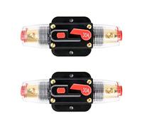 QWORK® Auto Disjoncteur Protection De Voiture 30A 12-24 V DC Avec Commutateur Manuel De Réinitialisation De Fusible, 2 Pack
