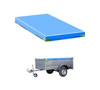 QWORK® Bâche Remorque avec Corde Bâche - 209 x 115 x 10 cm - Matériau PVC 420D Renforcé - pour Remorques de Voitures de 750kg