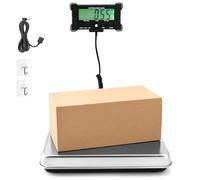 QWORK Balance de bagages numérique 440 livres / 200 kg avec fonction tara, balance numérique avec écran LCD séparé, pour courrier, entrepôt, animaux domestiques