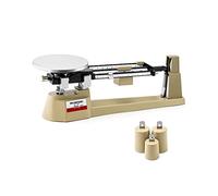 QWORK Balance mécanique à triple faisceau, 2610 g/0,1 g, ensemble de poids analytique de laboratoire, échelle à triple faisceau avec bouton de réglage zéro, pas besoin de batterie