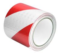 QWORK® Bande Réfléchissante Autocollante 10m x 10cm Rouge et Blanc - pour Sécurité et Avertissement