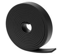 QWORK® bandes de caoutchouc néoprène,feuille de caoutchouc, 25 mm (l) x 5 mm (P) x 3 m (L) pour joints de bricolage, tampons, revêtement d'étanchéité, protection de sol