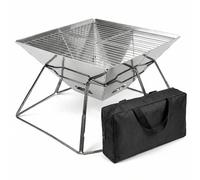 QWORK® Barbecue Charbon de Bois Portable, Mini Barbecue Camping pour Barbecue de Jardin Camping Voyage Festival (33 x 33 x 21 cm)