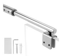 QWORK® Barre de Douche Réglable, 700-1200 mm Barre de Fixation pour Paroi Douche, Barre de Douche Télescopique pour Verre 8-10 mm d'épaisseur, pour Cabine de Douche