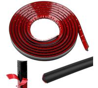 QWORK® Barre de protection contre éclaboussures douche autocollante, 300 CM noir silicone barrière de protection contre l'eau, pour salles de bains, cuisines