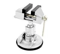 QWORK Base sous vide rotative multi-angle, base portable, mâchoire de 8 cm de large, étau portable sous vide, pour diverses surfaces de travail lisses, rotation multi-angle à 360°