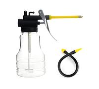 QWORK® Bidons d'huile de 250 ML avec Pompe, bidon d'huile Transparent, Vaporisateur d'huile avec Bec Droit et Flexible