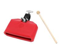 QWORK Bloc de confiture en plastique rouge avec support de montage robuste, instrument de percussion latin durable pour musiciens et amateurs