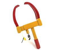 QWORK® Bloque de Roue Antivol 9 Trous avec 2 Clés, Sabot de Roue Réglable pour Voitures, Caravanes, Remorques, Fourgonnette, Convient aux Roues de Diamètre 165mm-285mm