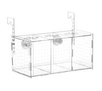 QWORK Boîte d'isolation en acrylique pour poissons clown, crevettes, alevins nouveau-nés, gupy, 29,2 x 15,2 x 15,2 cm