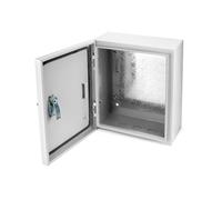 QWORK Boîte électrique d'extérieur robuste, polyester renforcé de fibre de verre, acier, 30,5 x 25,4 x 15,2 cm avec serrure et clés pour usage industriel, commercial et résidentiel