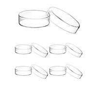 QWORK Boîtes de Pétri en Verre Borosilicate avec Couvercles, 60mm x 18mm, 5 Pièces