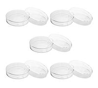 QWORK® Boîtes de Pétri en Verre Borosilicate avec Couvercles, 90mm x 20mm, 5 Pièces